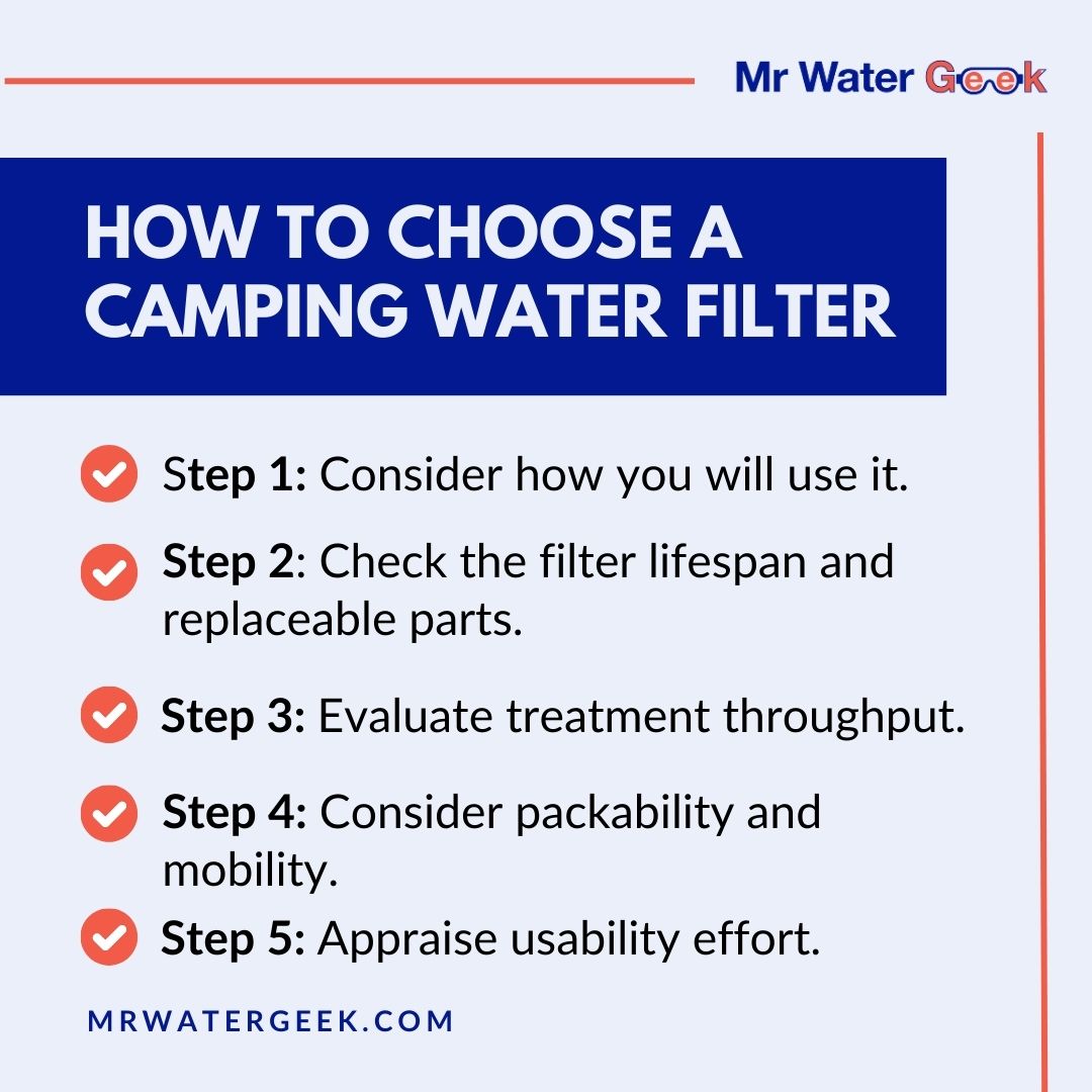 steps to choose camping water filter how to choose a camping water filter