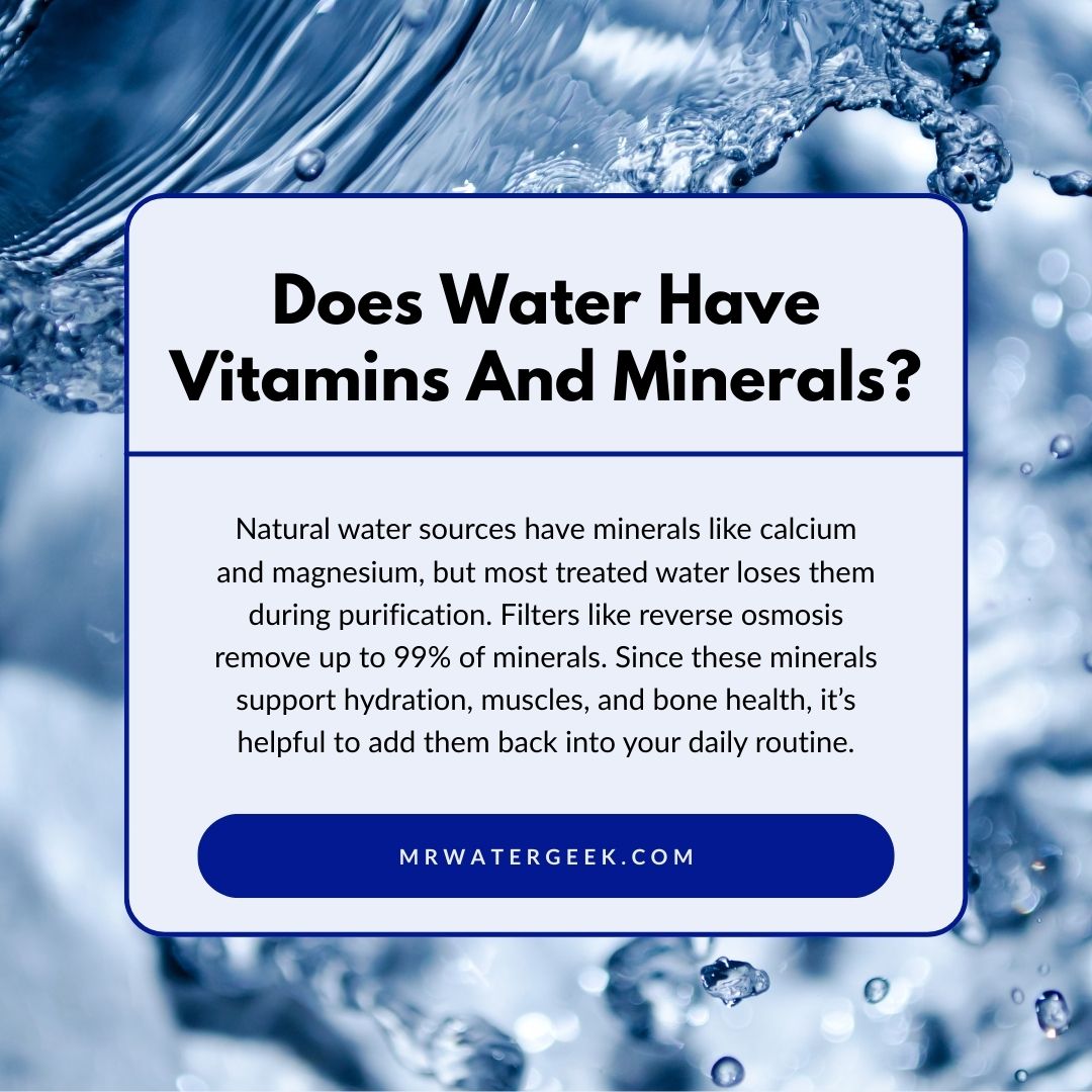 does water have vitamins and minerals does water have vitamins and minerals